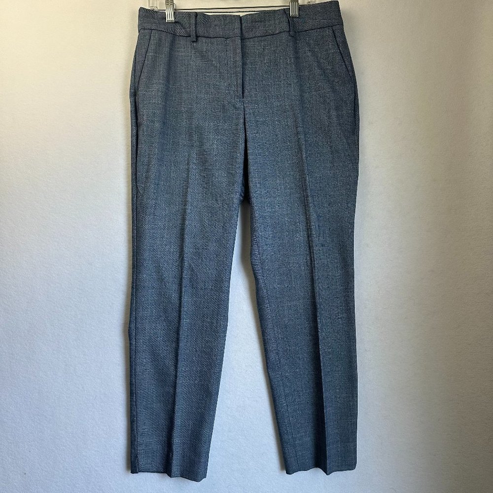 Talbots Pants Size 10 High Waist Hampshire Ankle Straight Light Blue chambray